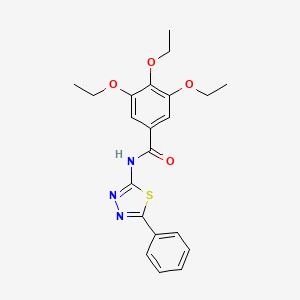 3,4,5-triethoxy-N-(5-phenyl-1,3,4-thiadiazol-2-yl)benzamide