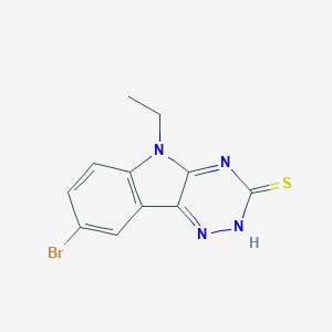 molecular formula C11H9BrN4S B249701 8-bromo-5-ethyl-5H-[1,2,4]triazino[5,6-b]indole-3-thiol 
