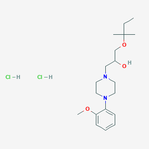 molecular formula C19H34Cl2N2O3 B2497015 1-(4-(2-Methoxyphenyl)piperazin-1-yl)-3-(tert-pentyloxy)propan-2-ol dihydrochloride CAS No. 1185576-12-8
