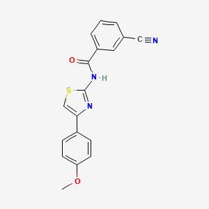 molecular formula C18H13N3O2S B2497018 3-cyano-N-(4-(4-methoxyphenyl)thiazol-2-yl)benzamide CAS No. 903350-97-0
