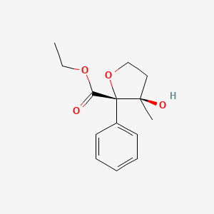 ethyl (2S,3R)-3-hydroxy-3-methyl-2-phenyloxolane-2-carboxylate