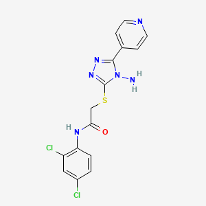 2-{[4-amino-5-(pyridin-4-yl)-4H-1,2,4-triazol-3-yl]sulfanyl}-N-(2,4-dichlorophenyl)acetamide