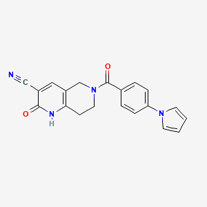 6-(4-(1H-pyrrol-1-yl)benzoyl)-2-oxo-1,2,5,6,7,8-hexahydro-1,6-naphthyridine-3-carbonitrile