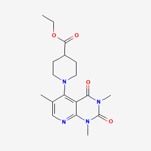 Ethyl 1-(1,3,6-trimethyl-2,4-dioxo-1,2,3,4-tetrahydropyrido[2,3-d]pyrimidin-5-yl)piperidine-4-carboxylate