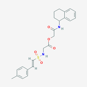 [2-oxo-2-(1,2,3,4-tetrahydronaphthalen-1-ylamino)ethyl] 2-[[(E)-2-(4-methylphenyl)ethenyl]sulfonylamino]acetate