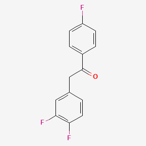 2-(3,4-Difluorophenyl)-1-(4-fluorophenyl)ethanone