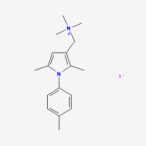 molecular formula C17H25IN2 B2497036 {[2,5-dimethyl-1-(4-methylphenyl)-1H-pyrrol-3-yl]methyl}trimethylazanium iodide CAS No. 1025737-67-0