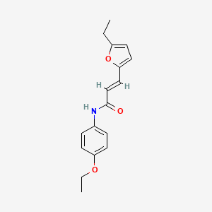 molecular formula C17H19NO3 B2497038 (E)-N-(4-乙氧基苯基)-3-(5-乙基呋喃-2-基)丙烯酰胺 CAS No. 890605-43-3