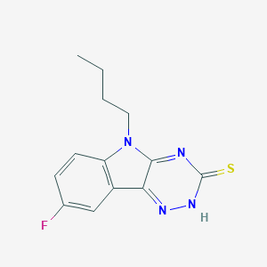 molecular formula C13H13FN4S B249705 5-butyl-8-fluoro-5H-[1,2,4]triazino[5,6-b]indole-3-thiol 