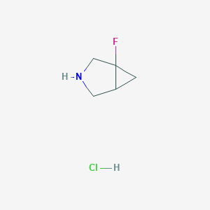 molecular formula C5H9ClFN B2497054 1-氟-3-氮杂双环[3.1.0]己烷盐酸盐 CAS No. 1780621-17-1