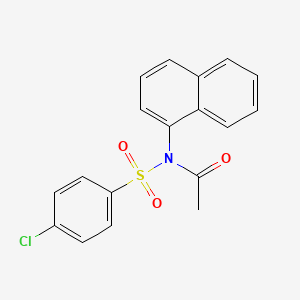 molecular formula C18H14ClNO3S B2497057 N-(4-氯苯磺酰)-N-(萘-1-基)乙酰胺 CAS No. 14776-60-4