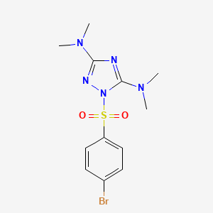 N-[1-[(4-bromophenyl)sulfonyl]-3-(dimethylamino)-1H-1,2,4-triazol-5-yl]-N,N-dimethylamine