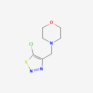 molecular formula C7H10ClN3OS B2497063 4-[(5-Chloro-1,2,3-thiadiazol-4-yl)methyl]morpholine CAS No. 256508-44-8