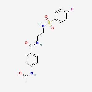 4-acetamido-N-(2-(4-fluorophenylsulfonamido)ethyl)benzamide