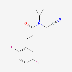 molecular formula C14H14F2N2O B2497097 N-(cyanomethyl)-N-cyclopropyl-3-(2,5-difluorophenyl)propanamide CAS No. 1252521-52-0
