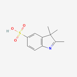 molecular formula C11H13NO3S B2497111 2,3,3-trimethyl-3H-indole-5-sulfonic acid CAS No. 132557-72-3; 132557-73-4
