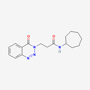 molecular formula C17H22N4O2 B2497114 N-cycloheptyl-3-(4-oxo-1,2,3-benzotriazin-3-yl)propanamide CAS No. 440331-68-0