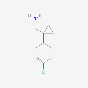 molecular formula C10H14ClN B2497122 [1-(4-Chlorocyclohexa-2,4-dien-1-yl)cyclopropyl]methanamine CAS No. 197171-08-7