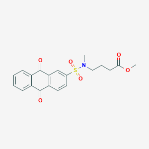 molecular formula C20H19NO6S B2497123 methyl 4-(N-methyl-9,10-dioxo-9,10-dihydroanthracene-2-sulfonamido)butanoate CAS No. 923179-11-7