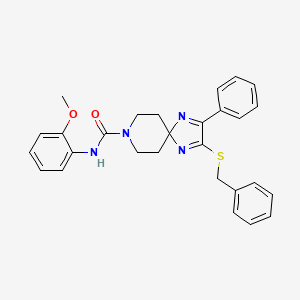 2-(benzylthio)-N-(2-methoxyphenyl)-3-phenyl-1,4,8-triazaspiro[4.5]deca-1,3-diene-8-carboxamide