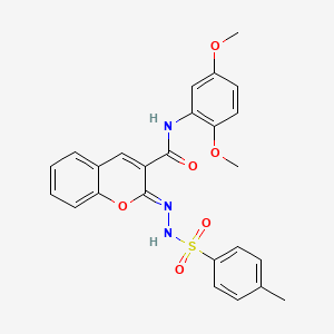 (Z)-N-(2,5-dimethoxyphenyl)-2-(2-tosylhydrazono)-2H-chromene-3-carboxamide