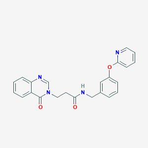 B2497130 3-(4-oxoquinazolin-3(4H)-yl)-N-(3-(pyridin-2-yloxy)benzyl)propanamide CAS No. 1797140-57-8