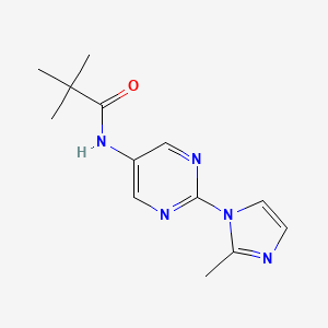 molecular formula C13H17N5O B2497149 N-(2-(2-methyl-1H-imidazol-1-yl)pyrimidin-5-yl)pivalamide CAS No. 1421509-96-7