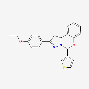 2-(4-ethoxyphenyl)-5-(thiophen-3-yl)-5,10b-dihydro-1H-benzo[e]pyrazolo[1,5-c][1,3]oxazine