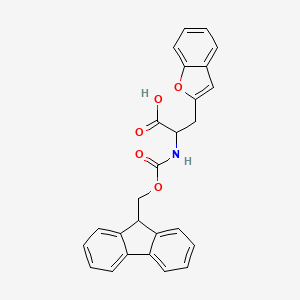 molecular formula C26H21NO5 B2497154 3-(1-苯并呋喃-2-基)-2-({[(9H-芴-9-基)甲氧基]羰基)氨基}丙酸 CAS No. 1379879-95-4
