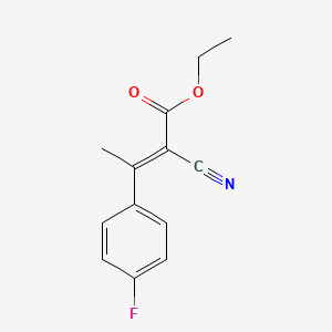 molecular formula C13H12FNO2 B2497158 Ethyl 2-cyano-3-(4-fluorophenyl)but-2-enoate CAS No. 15297-64-0