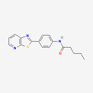 molecular formula C17H17N3OS B2497169 N-(4-(thiazolo[5,4-b]pyridin-2-yl)phenyl)pentanamide CAS No. 863588-45-8