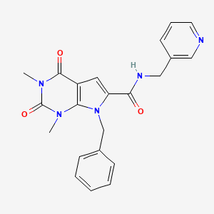 7-benzyl-1,3-dimethyl-2,4-dioxo-N-(pyridin-3-ylmethyl)-2,3,4,7-tetrahydro-1H-pyrrolo[2,3-d]pyrimidine-6-carboxamide