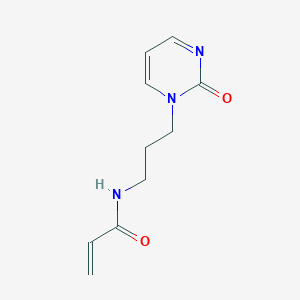 molecular formula C10H13N3O2 B2497181 N-[3-(2-Oxopyrimidin-1-yl)propyl]prop-2-enamide CAS No. 2411243-97-3