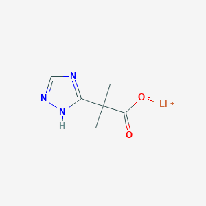molecular formula C6H8LiN3O2 B2497184 Lithium;2-methyl-2-(1H-1,2,4-triazol-5-yl)propanoate CAS No. 2241142-60-7