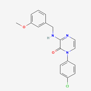 1-(4-chlorophenyl)-3-[(3-methoxybenzyl)amino]pyrazin-2(1H)-one