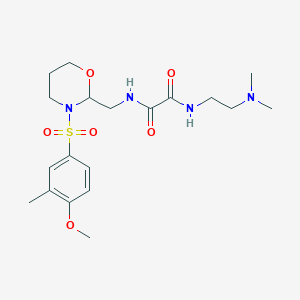 N1-(2-(dimethylamino)ethyl)-N2-((3-((4-methoxy-3-methylphenyl)sulfonyl)-1,3-oxazinan-2-yl)methyl)oxalamide