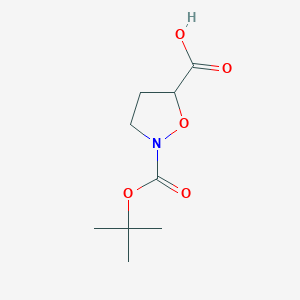 molecular formula C9H15NO5 B2497203 2-(tert-Butoxycarbonyl)isoxazolidine-5-carboxylic acid CAS No. 2169117-82-0