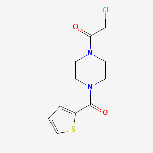 molecular formula C11H13ClN2O2S B2497204 2-氯-1-(噻吩-2-甲酰基哌嗪-1-基)乙酮 CAS No. 852389-12-9