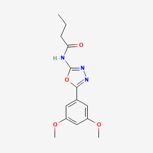 N-(5-(3,5-dimethoxyphenyl)-1,3,4-oxadiazol-2-yl)butyramide