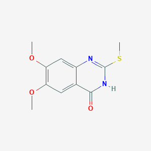 molecular formula C11H12N2O3S B2497208 6,7-二甲氧基-2-(甲硫基)喹唑啉-4(3H)-酮 CAS No. 1527466-89-2