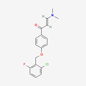 (E)-1-[4-[(2-chloro-6-fluorophenyl)methoxy]phenyl]-3-(dimethylamino)prop-2-en-1-one