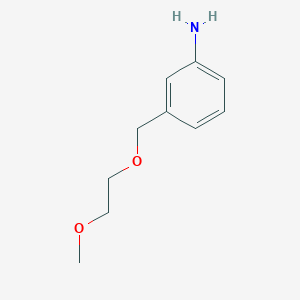 molecular formula C10H15NO2 B2497231 3-[(2-Methoxyethoxy)methyl]aniline CAS No. 875238-90-7