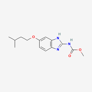 molecular formula C14H19N3O3 B2497240 methyl N-[5-(isopentyloxy)-1H-1,3-benzimidazol-2-yl]carbamate CAS No. 352225-80-0