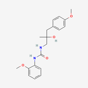 molecular formula C19H24N2O4 B2497248 1-[2-Hydroxy-3-(4-methoxyphenyl)-2-methylpropyl]-3-(2-methoxyphenyl)urea CAS No. 1396884-77-7