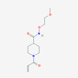 N-(2-Methoxyethoxy)-1-prop-2-enoylpiperidine-4-carboxamide