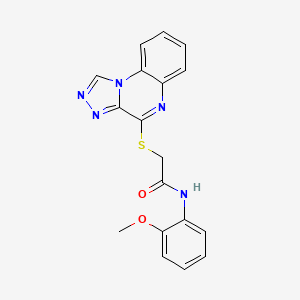 2-([1,2,4]triazolo[4,3-a]quinoxalin-4-ylthio)-N-(2-methoxyphenyl)acetamide