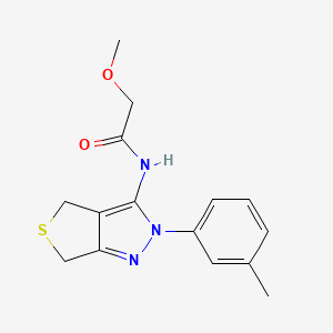 2-methoxy-N-[2-(3-methylphenyl)-4,6-dihydrothieno[3,4-c]pyrazol-3-yl]acetamide