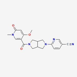 6-[5-(4-Methoxy-1-methyl-6-oxopyridine-3-carbonyl)-1,3,3a,4,6,6a-hexahydropyrrolo[3,4-c]pyrrol-2-yl]pyridine-3-carbonitrile