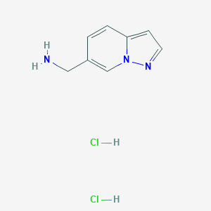 molecular formula C8H11Cl2N3 B2497258 (Pyrazolo[1,5-a]pyridin-6-ylmethyl)amine dihydrochloride CAS No. 2105838-77-3