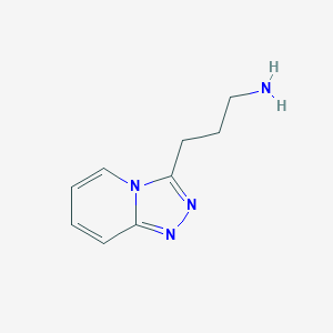 molecular formula C9H12N4 B2497264 3-([1,2,4]三唑并[4,3-a]吡啶-3-基)丙酸-1-胺 CAS No. 610276-38-5